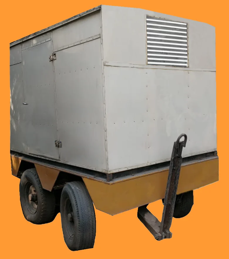 Trolley-mounted generator with acoustic enclosure
